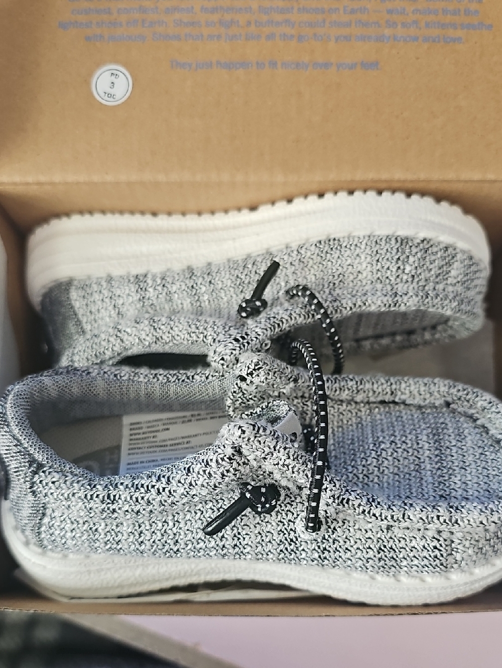 Hey Dude Slip-On Sneakers with Contrast Laces